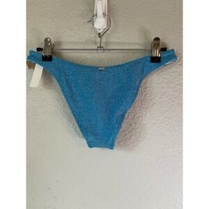 PINK Victoria's Secret Blue Sparkle Bikini Bottom XS‎ Extra Small NWT